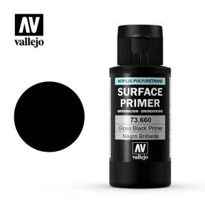 Vallejo 73660 Surface Primer - Gloss Black 60 ml