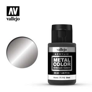 Vallejo 77712 Steel 32ml Acrylic Metal Color