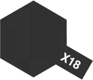 X-18 Semi Gloss Black 23ml Tamiya 81018 