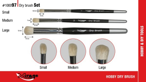 Zestaw pędzli Dry Brush 3szt Mirage 100097