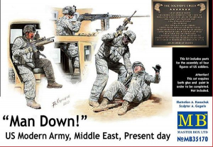 Model Master Box 35170 Man Down! US Modern Army, Middle East, Present day 