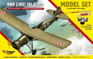 Zestaw modelarski polski samolot RWD LWS 14b Czapla Mirage Hobby 872061