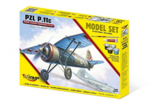 Zestaw modelarski polski myśliwiec PZL P.11c Mirage Hobby 848094