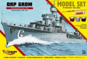 Zestaw modelarski ORP Grom Wz.38 niszczyciel Mirage Hobby 840093