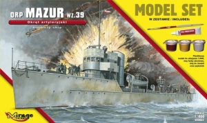 Zestaw modelarski okręt ORP Mazur wz.39 Mirage Hobby 840062