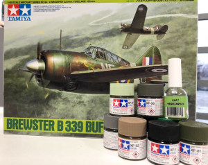 Zestaw z farbami Brewster B-339 Buffalo Tamiya 61094 skala 1-48