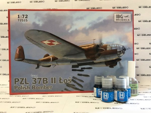 Zestaw z farbami IBG 72515 PZL 37B II Łoś 1/72
