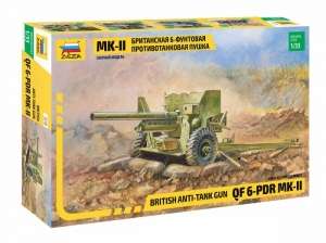 British 6-pdr Anti-tank gun model Zvezda in 1-35