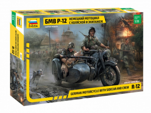 Zvezda 3607 German WWII Sidecar R12 with Crew 1/35 