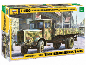 German Heavy Truck Einheitsfahrerhaus L-4500 model Zvezda 3647 