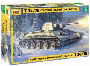Model Soviet Medium Tank T-34/76 1943 UZTM Zvezda 3689 