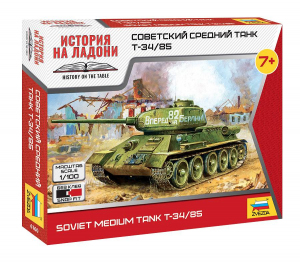 Zvezda 6160 Soviet Medium Tank T-34/85 1/100