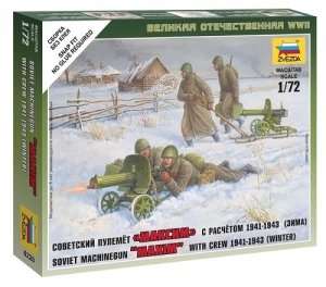 Zvezda 6220 Soviet machine-gun with crew (winter uniform)