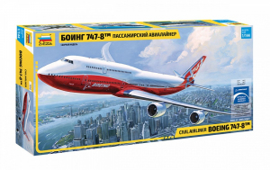 Zvezda 7010 Boeing 747-8 samolot pasażerski 1/144
