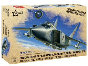 Zvezda 7244 MiG-31B Foxhound Russian Long-Range Interceptor 1/72