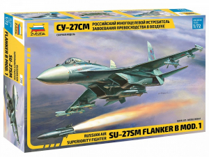 Zvezda 7295 SU-27 SM Russian Air Superiority Fighter 1/72