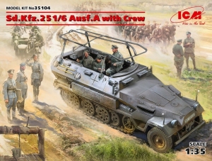Pojazd dowodzenia Sd.Kfz.251/6 Ausf.A i figurki ICM 35104 