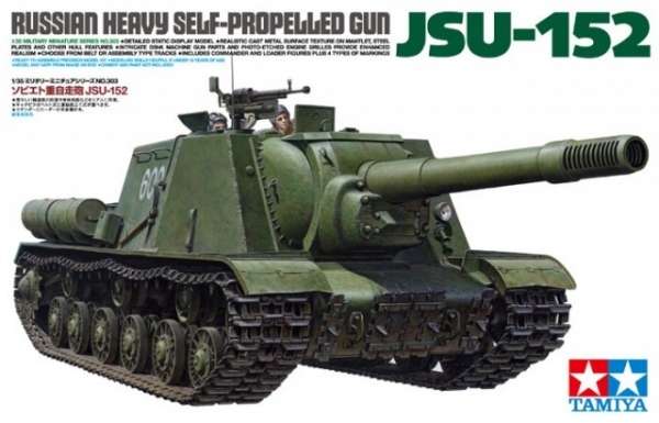 Ciężkie radzieckie działo pancerne Self-Propelled Gun JSU-152, plastikowy model do sklejania Tamiya 35303 w skali 1:35.-image_Tamiya_35303_1