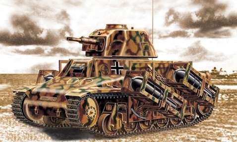 Plastikowy model francuskiego czołgu H39 w malowaniu niemieckiej armii, model Trumpeter 00352 w skali 1:35.-image_Trumpeter_00352_1