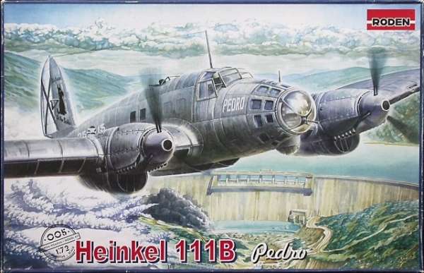 Niemiecki podstawowy średni bombowiec Heinkel He 111B Pedro, plastikowy model do sklejania Roden 005 w skali 1:72-image_Roden_005_1