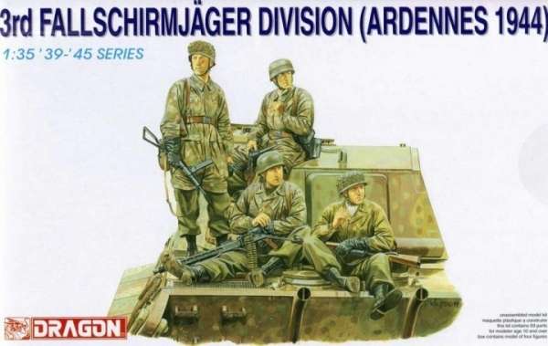 Niemieccy żołnierze 3 Dywizji Strzelców Spadochronowych, plastikowe figurki do sklejania Dragon 6113 w skali 1:35-image_Dragon_6113_1