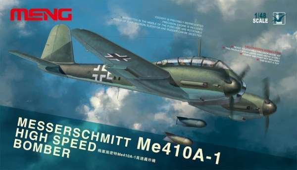 Plastikowy model bombowca do sklejania Messerschmitt Me410A1 w skali 1:48. Model Meng LS-003.-image_Meng_LS-003_1