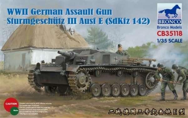 Niemieckie działo pancerne StuG.III wersja E, plastikowy model do sklejania Bronco CB 35118 w skali 1:35-image_Bronco Models_CB35118_1