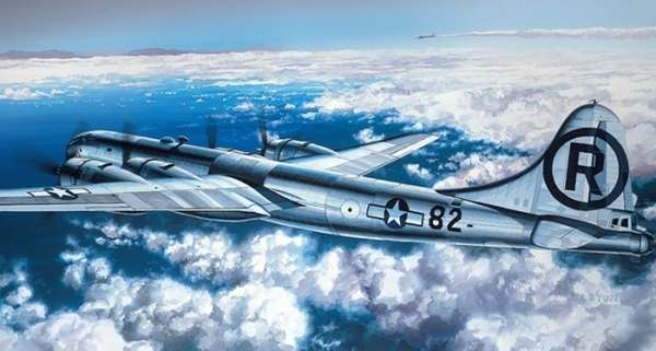 Amerykański, ciężki, strategiczny bombowiec B-29A (Superfortess), plastikowy model do sklejania Academy 12528 w skali 1:72-image_Academy_12528_1