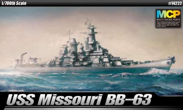 Amerykański pancernik USS Missour BB-63, plastikowy model do sklejania Academy 14222 w skali 1:700-image_Academy_14222_1