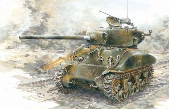 Amerykański czołg średni M4A1(76) Sherman , plastikowy model do sklejania Dragon 6083 w skali 1:35-image_Dragon_6083_1