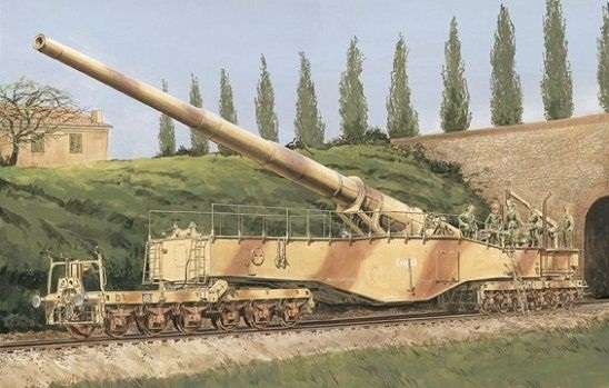 German Railway Gun 28cm K5(E) Leopold model_do_sklejania_dragon_6200_1_35_image_1-image_Dragon_6200_1