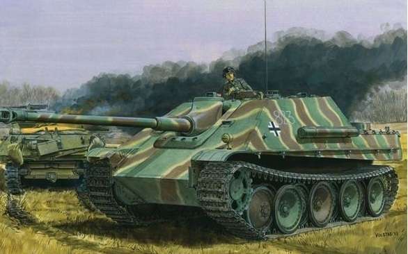 Niemiecki niszczyciel czołgów Jagdpanther G2, plastikowy model do sklejania Dragon 6609 w skali 1/35.-image_Dragon_6609_1