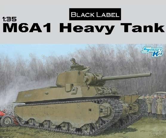 Amerykański ciężki czołg M6A1, plastikowy model do sklejania Dragon Black Label 6789 w skali 1:35.-image_Dragon_6789_1