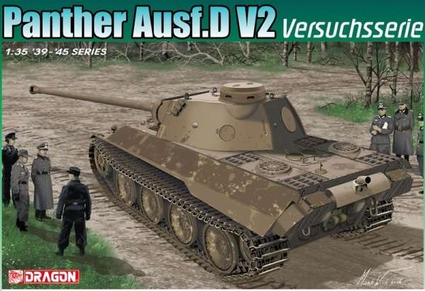 Niemiecki czołg średni Panther Ausf.D V2 (seria próbna), plastikowy model do sklejania Dragon 6830 w skali 1:35.-image_Dragon_6830_1