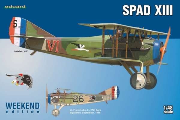 Dwupłatowy francuski myśliwiec z I Wojny Światowej Spad XIII, model do sklejania Eduard 8425.-image_Eduard_8425_1