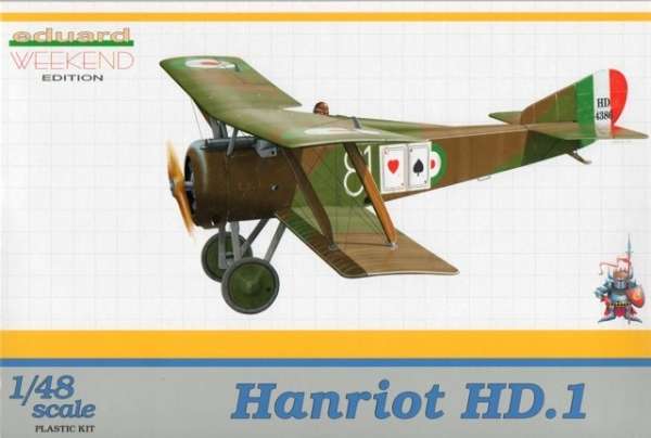 Model myśliwca z I wojny światowej Hanriot HD.1 w skali 1:48, model Eduard 8412.-image_Eduard_8412_1