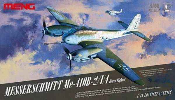 Myśłiwiec do sklejania Messerschmitt Me410B-2/U4 w skali 1/48, model firmy Meng LS-001.-image_Meng_LS-001_1
