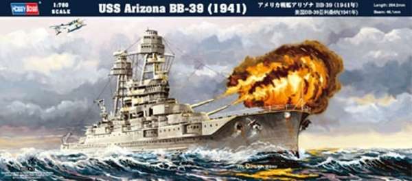 Amerykański pancernik USS Arizona BB-39 (1941), plastikowy model do sklejania Hobby Boss 83401 w skali 1:700-image_Hobby Boss_83401_1