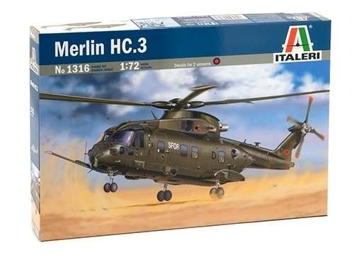 Europejski helikopter wielozadaniowy Merlin HC.3, plastikowy model do sklejania Italeri 1316 w skali 1:72-image_Italeri_1316_1