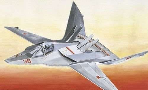 Model radzieckiego fikcyjnego myśliwca MiG 37B Ferret E, plastikowy model do sklejania Italeri 162 w skali 1/ 72.-image_Italeri_162_1
