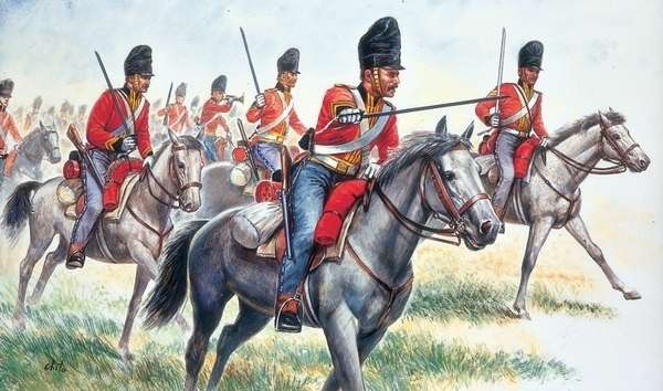 Brytyjscy zwiadowcy na koniach, plastikowe figurki do pomalowania Italeri 6001 w skali 1:72 - seria Waterloo-image_Italeri_6001_1