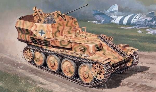 Działo przeciwlotnicze Sd.Kfz. 140 Flakpanzer 38 Gepard, plastikowy model do sklejania Italeri 6461 w skali 1:35-image_Italeri_6461_1