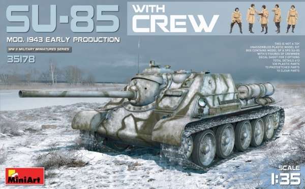 Radzieckie średnie działo samobieżne SU-88 wraz z załogą, plastikowy model i figurki do sklejania MiniArt 35178 w skali 1:35.-image_MiniArt_35178_1
