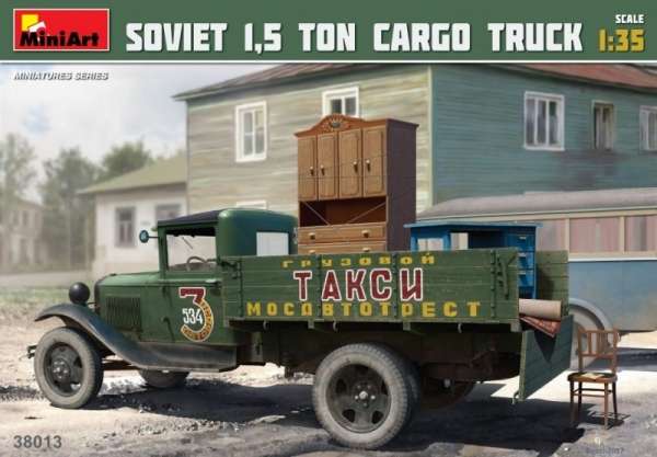 Radziecka ciężarówka przewożąca meble , plastikowy model do sklejania MiniArt 38013 w skali 1:35-image_MiniArt_38013_1