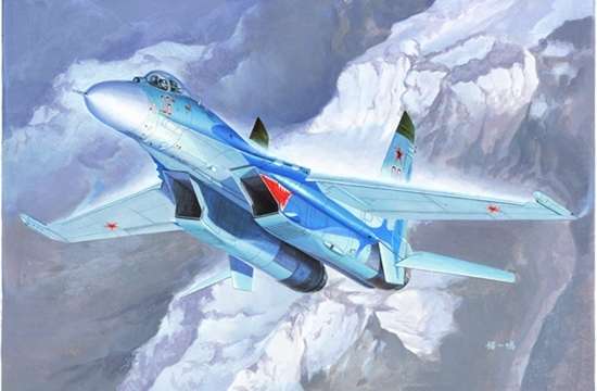 Rosyjski samolot myśliwski Su-27 Flanker B , plastikowy model do sklejania Trumpeter 01660 w skali 1-72-image_Trumpeter_01660_1