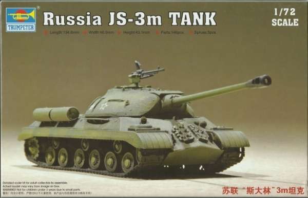 Radziecki czołg ciężki IS-3m , plastikowy model do sklejania Trumpeter nr 07228 w skali 1:72-image_Trumpeter_07228_1