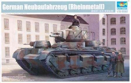 Plastikowy model czołgu Neubaufahrzeug ( Rheinmetall) do sklejania, model Trumpetera.-image_Trumpeter_05528_1
