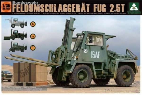 Niemiecki wojskowy wózek widłowy, plastikowy model do sklejania Takom nr 2021 w skali 1:35-image_Takom_2021_1