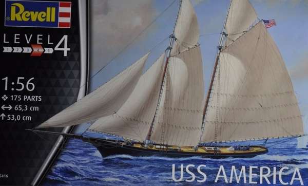 Amerykański żaglowiec USS America, plastikowy model do sklejania Revell 05416 w skali 1:56.-image_Revell_05416_1