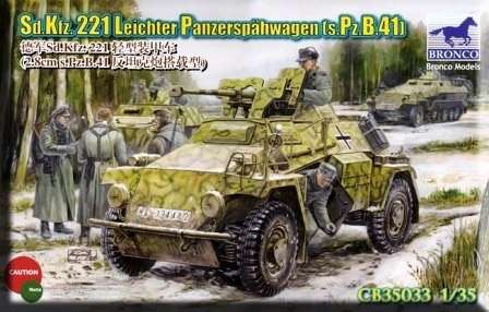 Model do sklejania niemieckiego lekkiego pojazdu SDkfz 221 w skali 1:35, model Bronco CB35033.-image_Bronco Models_CB35033_1